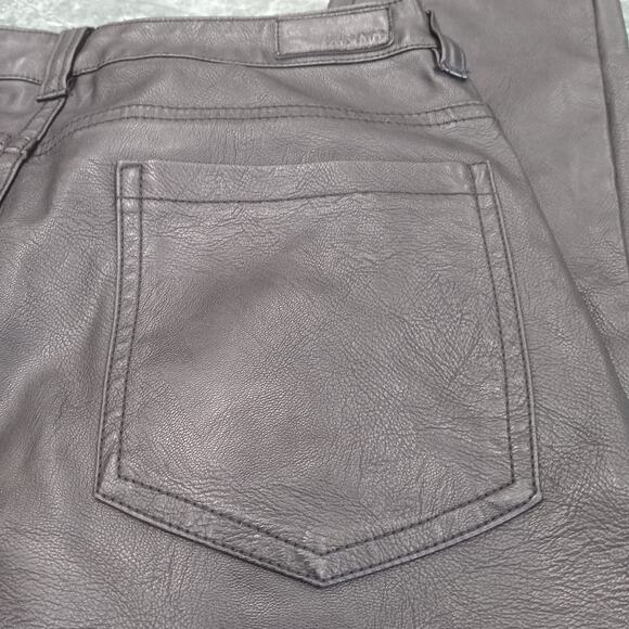 Buffalo David Bitton Women's Ankle Zip Mid Rise Skinny Faux Leather Pants 28 EUC - Picture 11 of 12